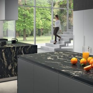 Crédence De Cuisine Adhésive Effet Pierre Granit - 1.8mm D'épaisseur, Facile à Poser, Brillant